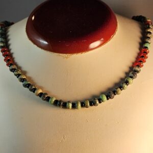 Czech glass and jasper necklace