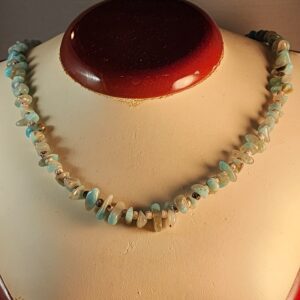 Peruvian amazonite & czech glass necklace