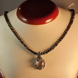 Jasper and czech glass necklace