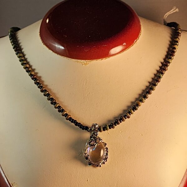 Jasper and czech glass necklace