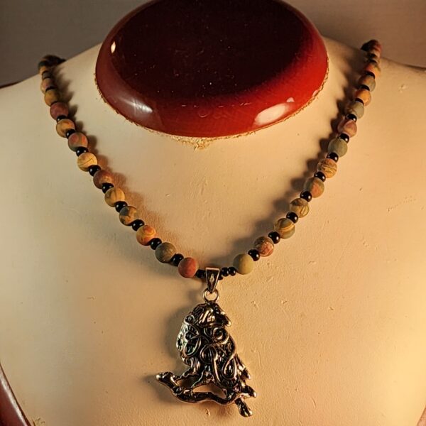 Jasper and czech glass necklace