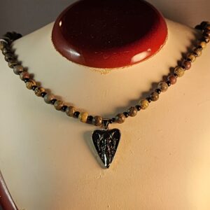 Jasper and czech glass necklace
