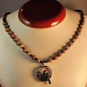 Jasper and czech glass necklace
