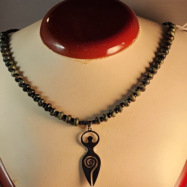 Jasper and czech glass necklace