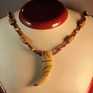 Picture jasper and czech glass necklace