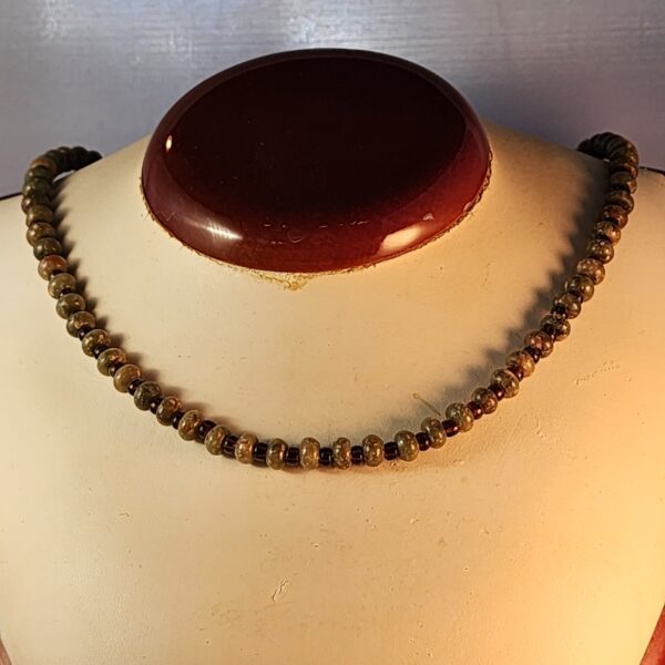 Jasper and czech glass necklace