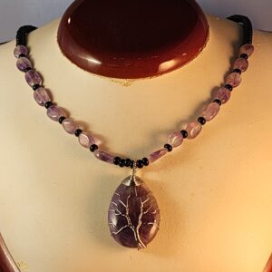 Amethyst tree necklace