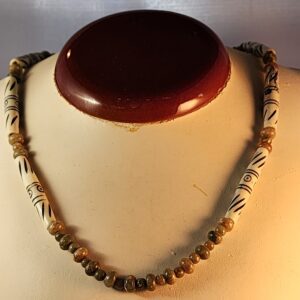 Jasper and bone necklace