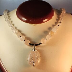 Rose quartz necklace