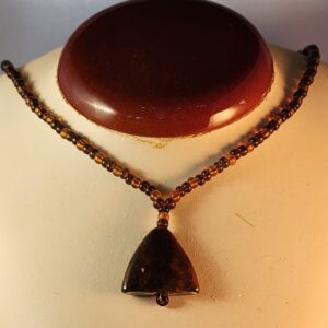 Agate and czech glass necklace