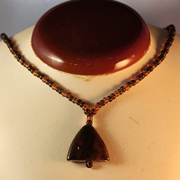 Agate and czech glass necklace