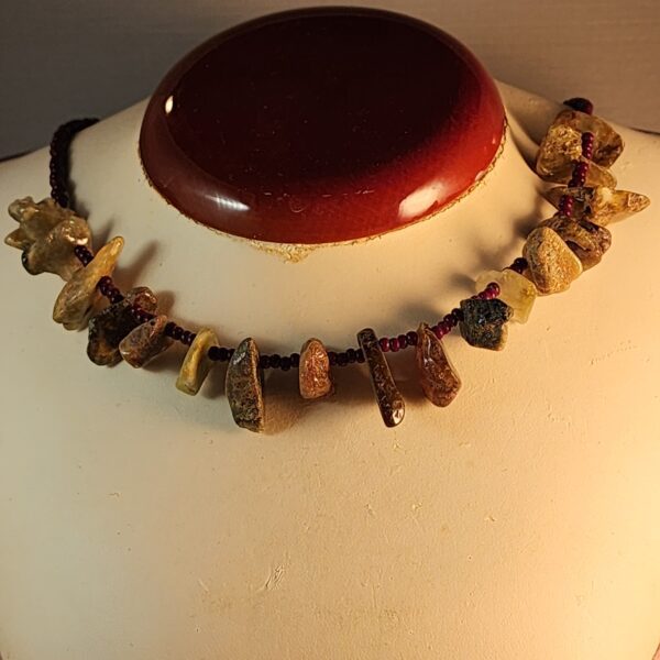 Natural green garnet necklace