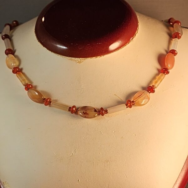 Carnelian and copper necklace